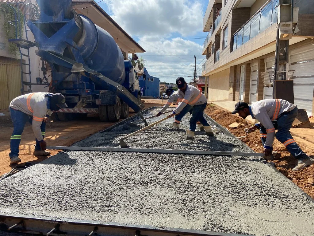 pavimentação em concreto